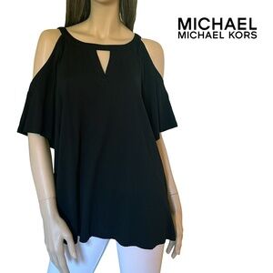 Michael Kors Cold Shoulder Top Blouse Tank Tunic Cut Out